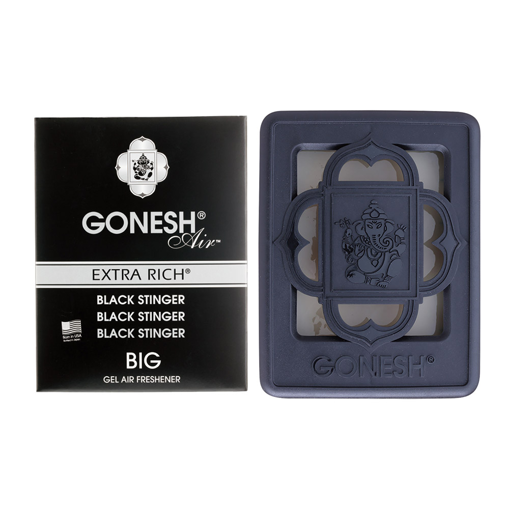 GONESH(ガーネッシュ) 置き型芳香剤 ビッグゲル エアフレッシュナー ブラックスティンガー フレッシュシトラスグリーンの香り BLACK STINGER 3080-14