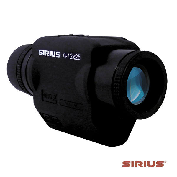 SIRIUS(シリウス)6-12×25 6倍〜12倍望遠 防振スコープ へリ、船舶、車両などでも揺れ、手ブレを補正 単眼鏡 ズーム望遠鏡